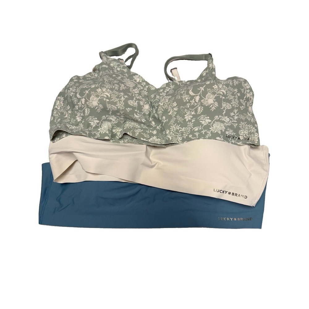 Lucky Brand seamless padded bralette Bra Womens XL Lot NWT Cottagecore